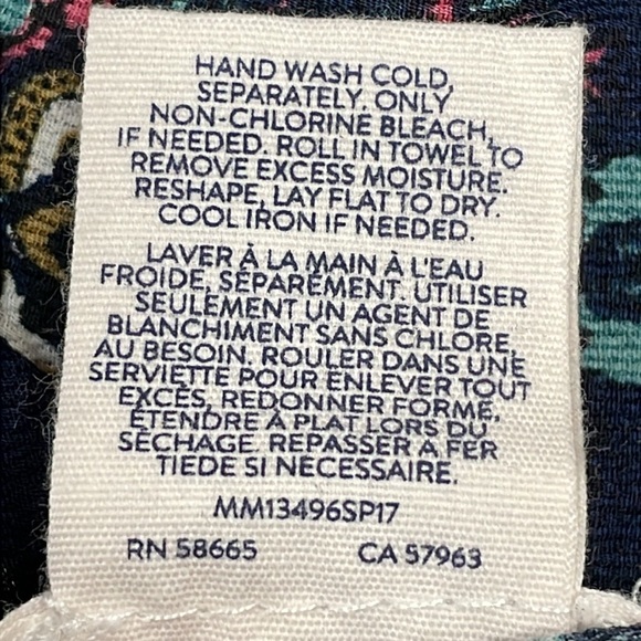 Melrose And Market Navy Blue Print Open Front Kimono One Size - Picture 16 of 16